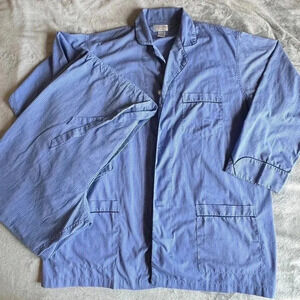 Christian Dior blue striped pajama set